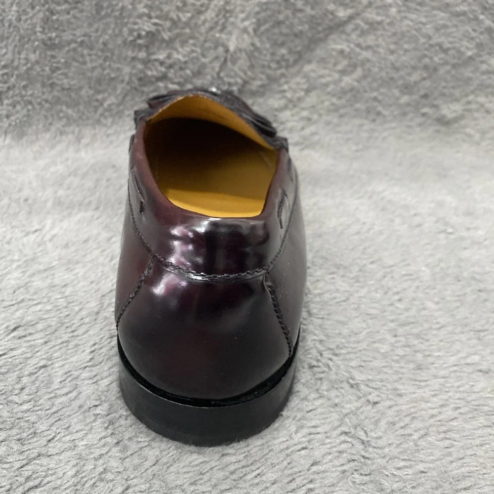 Cole Haan Mens Loafers C02692‎ Burgundy Leather Kiltie Tassel Dress Shoes 10.5D